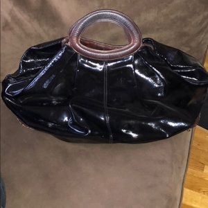 Marni black patent leather handbag